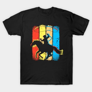 Cowboy with Lasso - Wild west Horse riding T-Shirt